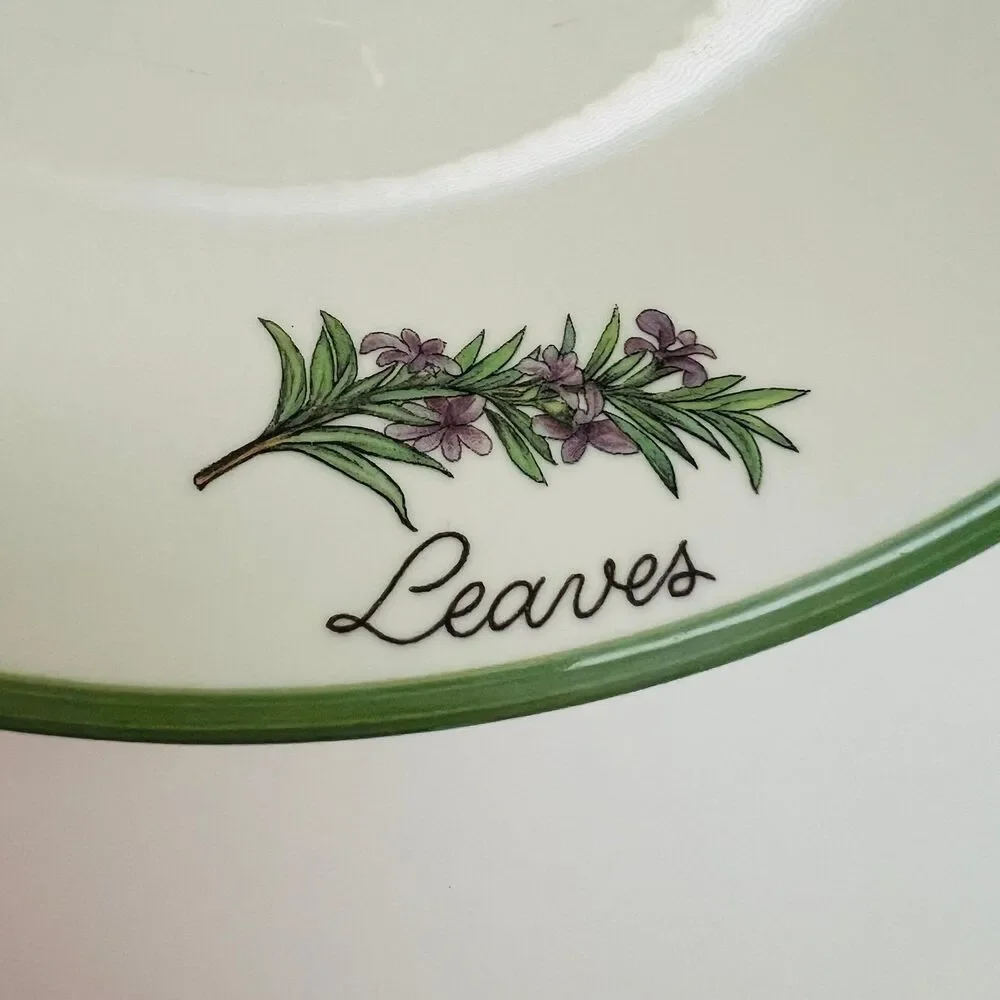 OVER AND BACK Stoneware Green Rim 